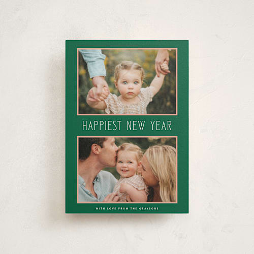 This is a pine christmas postcards with standard by Lindsay Megahed called peaceful pair printing on signature in postcard