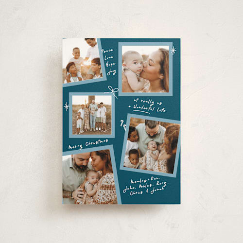 This is a sky christmas postcards with standard by Owl and Toad called personal note printing on signature in postcard
