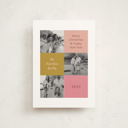 This is a maize christmas postcards with standard by Alicia Schultz called tinsel & joy printing on signature in postcard