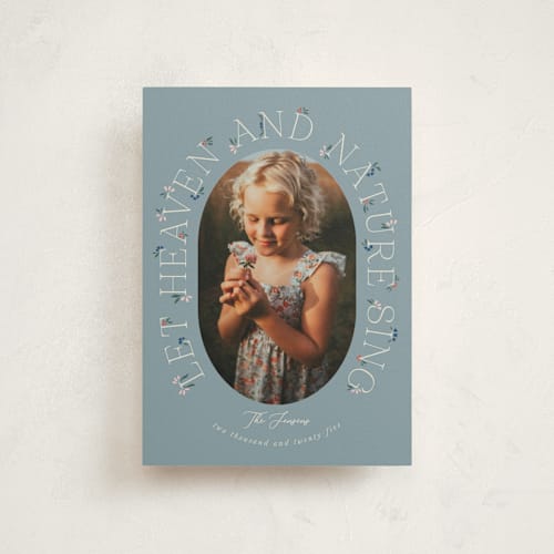 This is a sky christmas postcards with standard by Brynne Foster called flora printing on signature in postcard
