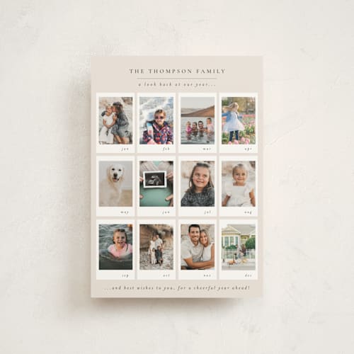 This is a ecru christmas postcards with standard by Meggy Masters called memory album printing on signature in postcard