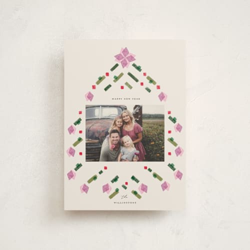 This is a sugar plum christmas postcards with standard by Vivian Yiwing called dazzled printing on signature in postcard