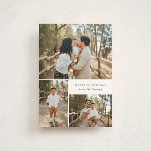 This is a snow christmas postcards with standard by Brianne Larsen called modern simple printing on signature in postcard