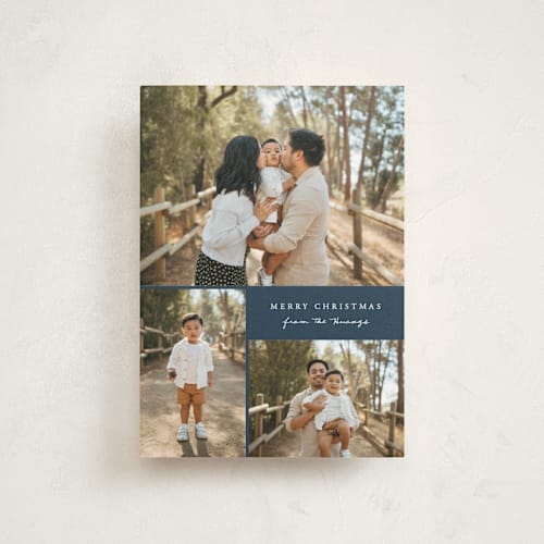 This is a night christmas postcards with standard by Brianne Larsen called modern simple printing on signature in postcard