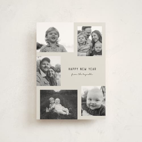 This is a fog christmas postcards with standard by Brianne Larsen called modern collage printing on signature in postcard