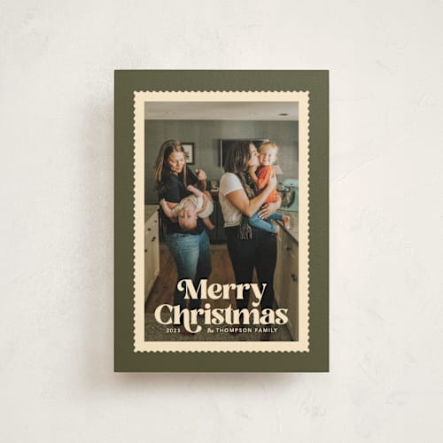 This is a pine christmas postcards with standard by Robert and Stella called posted printing on signature in postcard