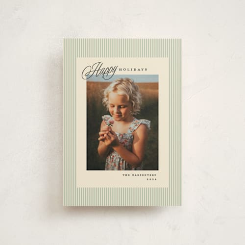 This is a pine christmas postcards with standard by Creo Study called heavenly peace printing on signature in postcard