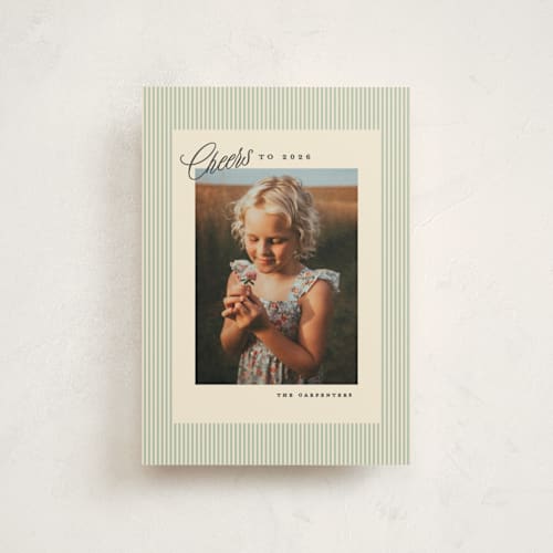 This is a pine christmas postcards with standard by Creo Study called heavenly peace printing on signature in postcard