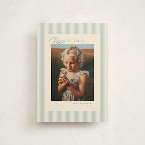 This is a wintermint christmas postcards with standard by Creo Study called heavenly peace printing on signature in postcard