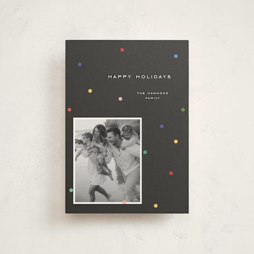 This is a coal christmas postcards with standard by Jelena Vuletic called dotura printing on signature in postcard