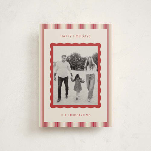 This is a eggnog christmas postcards with standard by Kelly Schmidt called wavy edge printing on signature in postcard