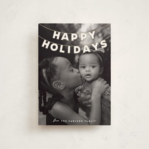 This is a snow christmas postcards with standard by Maria Alou called candy garland printing on signature in postcard