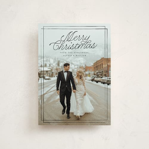 This is a ink christmas postcards with standard by Anna Elder called a classic christmas printing on signature in postcard