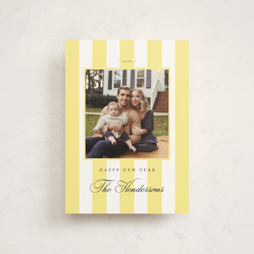 This is a honey christmas postcards with standard by Emily Betts called preppy stripes printing on signature in postcard