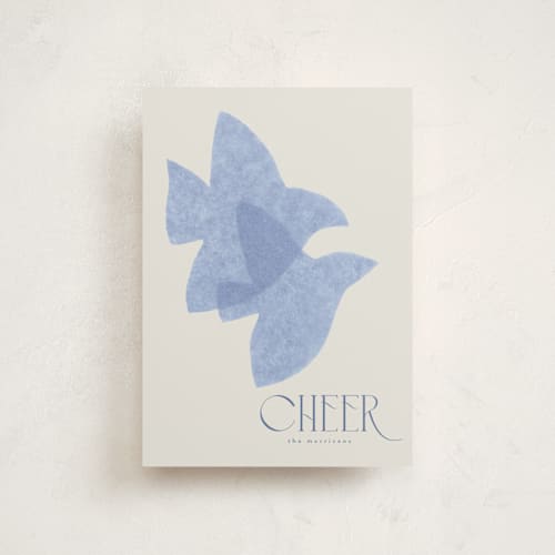 This is a sky christmas postcards with standard by Tamara Hilje called doves printing on signature in postcard