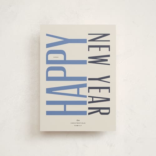 This is a starry night christmas postcards with standard by Carrie Moradi called headline printing on signature in postcard