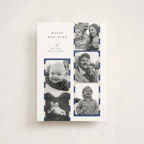 This is a cape cod christmas postcards with standard by Carrie ONeal called peppermint strip printing on signature in postcard