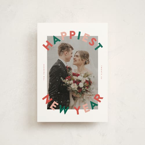 This is a santa’s workshop christmas postcards with standard by Erica Krystek called the festive type printing on signature in postcard