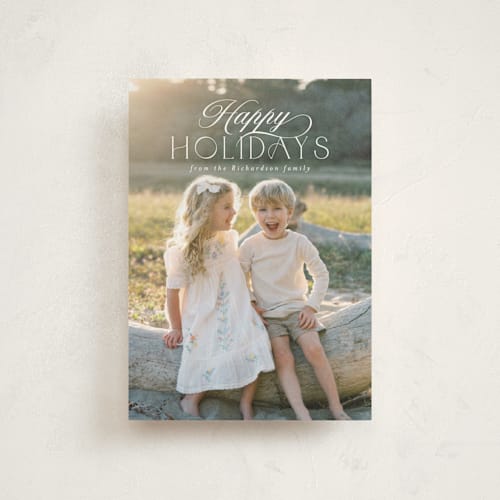 This is a snow christmas postcards with standard by Deynaaz Daraei called ashby printing on signature in postcard