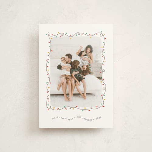 This is a frosting christmas postcards with standard by Holly Whitcomb called crazy lights printing on signature in postcard