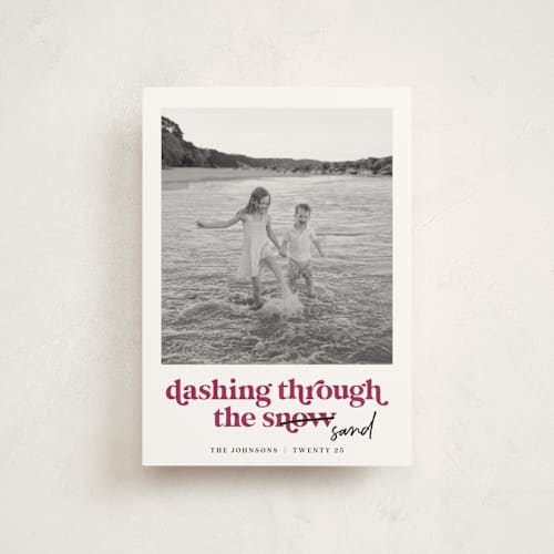 This is a sugar plum christmas postcards with standard by Louise Kay called dashing holiday printing on signature in postcard