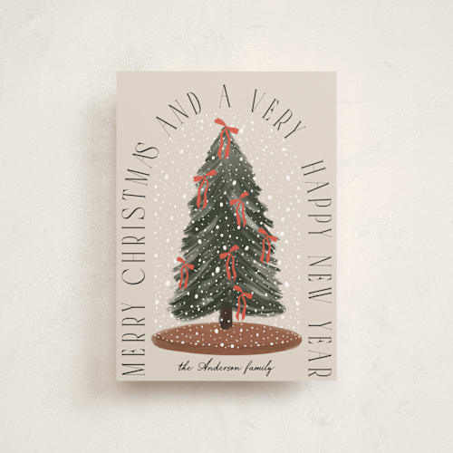 This is a buttercream christmas postcards with standard by Maja Cunningham called snowglobe printing on signature in postcard