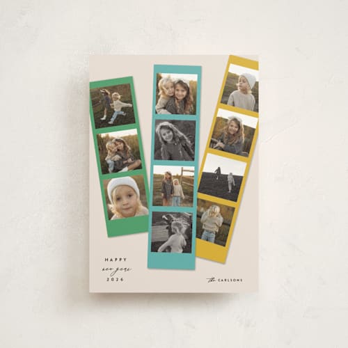 This is a green apple christmas postcards with standard by Maria Alou called candy snaps printing on signature in postcard