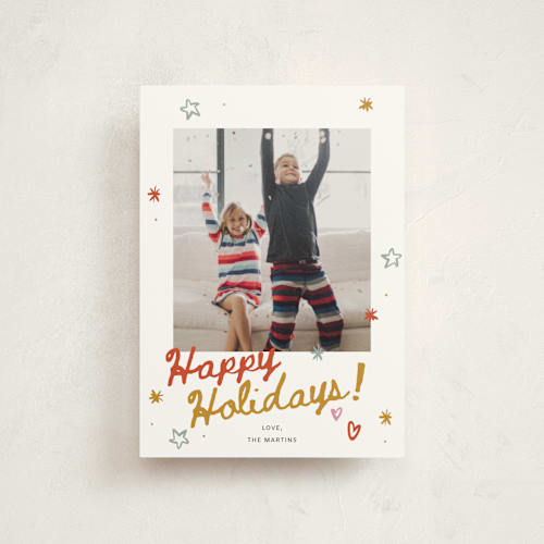 This is a confetti christmas postcards with standard by Ani Somi called everything confetti printing on signature in postcard