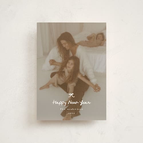 This is a snow christmas postcards with standard by Ashley Iwafuchi called written sentiment printing on signature in postcard