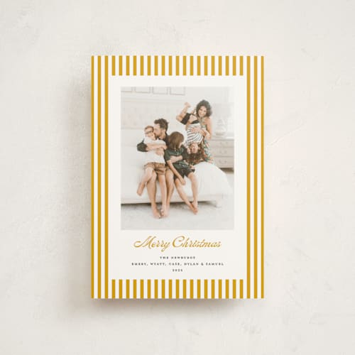 This is a sun christmas postcards with standard by Erika Firm called mini cabana stripes printing on signature in postcard