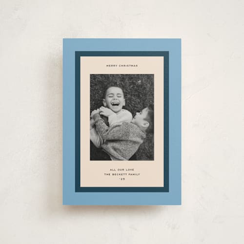 This is a celestial christmas postcards with standard by Annie Clark called classic wrap printing on signature in postcard