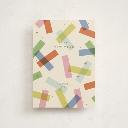 This is a candy christmas postcards with standard by Ellen Schlegelmilch called confetti strips printing on signature in postcard