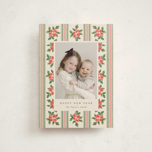 This is a buttercream christmas postcards with standard by Christy Hy Lee called nostalgic wallpaper printing on signature in postcard