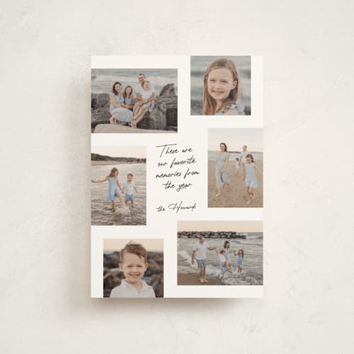 This is a snowflake christmas postcards with standard by Lisa McLean called merrymakers printing on signature in postcard