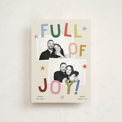 This is a jubilant christmas postcards with standard by Kercia Jane called full of joy (& cheer) printing on signature in postcard