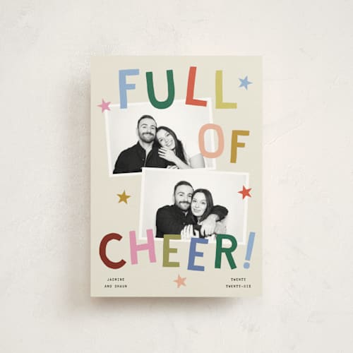 This is a jubilant christmas postcards with standard by Kercia Jane called full of joy (& cheer) printing on signature in postcard