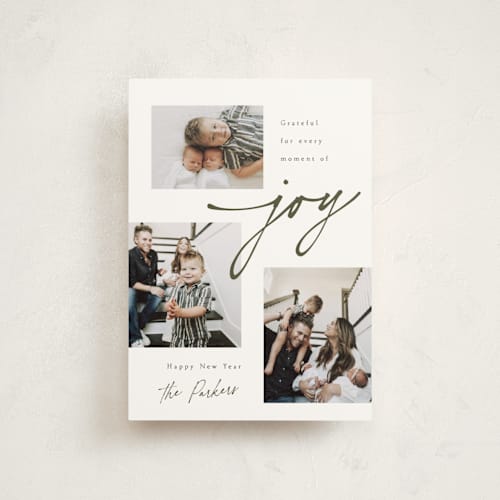 This is a snow christmas postcards with standard by Robert and Stella called little moments of joy printing on signature in postcard