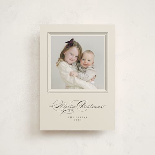 This is a forest christmas postcards with standard by Kate Ahn called gavin printing on signature in postcard