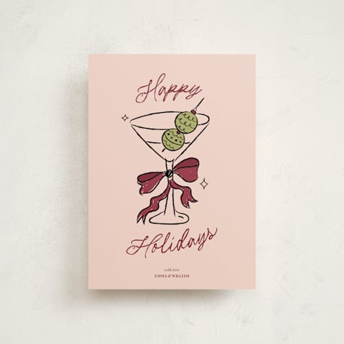 This is a mulled wine christmas postcards with standard by Helena Vitto called cin cin! printing on signature in postcard