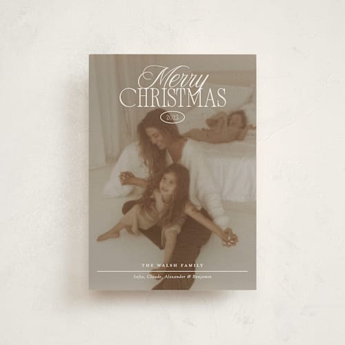This is a snow white christmas postcards with standard by Erika Firm called chromagical printing on signature in postcard
