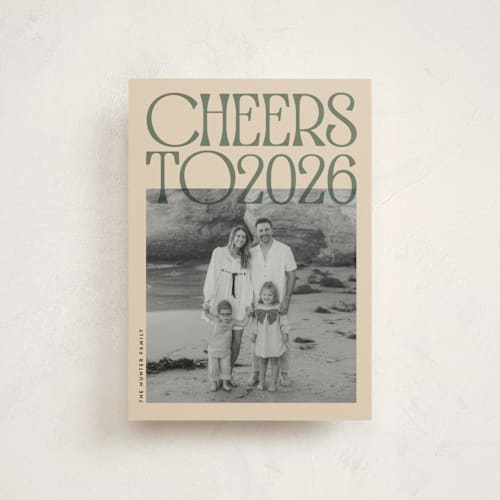 This is a sage christmas postcards with standard by JeAnna Casper called bold printing on signature in postcard