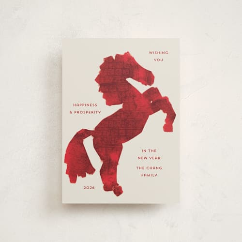 This is a lychee chinese new year cards with standard by Gwen Bedat called pok fu lam printing on signature in postcard