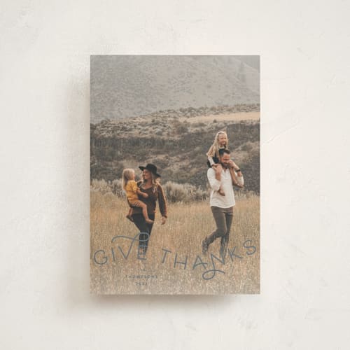 This is a wintermint thanksgiving cards invitations with standard by Kristel called give thanks modern printing on signature in postcard