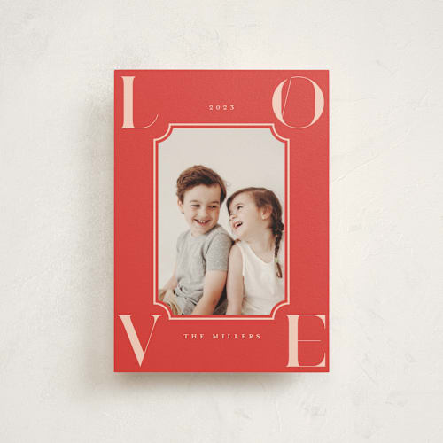 This is a poppy valentine postcards with standard by Nazia Hyder called audacious love printing on signature in postcard