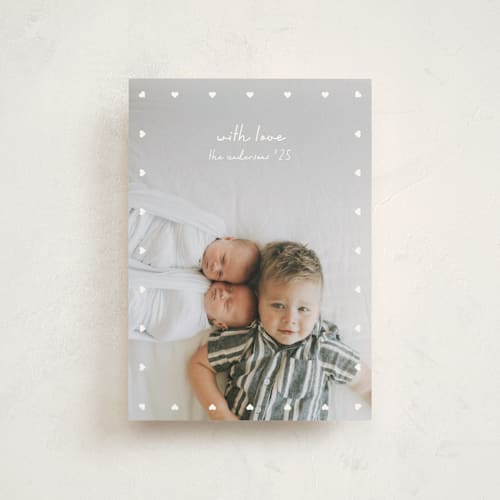 This is a moon valentine postcards with standard by Claudia Orengo called surrounded by love printing on signature in postcard