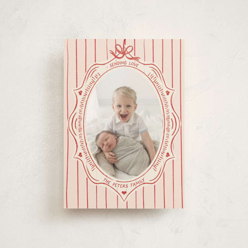 This is a apple valentine postcards with standard by Tamara Hilje called vintage frame printing on signature in postcard