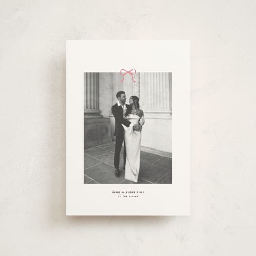 This is a petal valentine postcards with standard by Annie Shapiro called sealed with a bow printing on signature in postcard