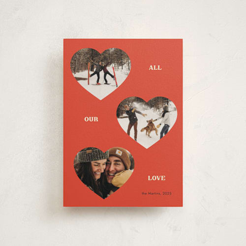 This is a cherry valentine postcards with standard by Ani Somi called threehearts printing on signature in postcard