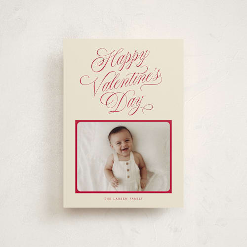 This is a cream valentine postcards with standard by Robert and Stella called valentines classic printing on signature in postcard