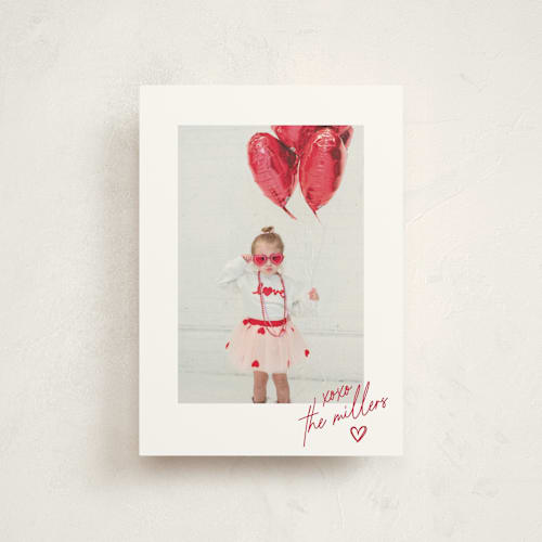 This is a cherry valentine postcards with standard by Jenna Holcomb called signature printing on signature in postcard